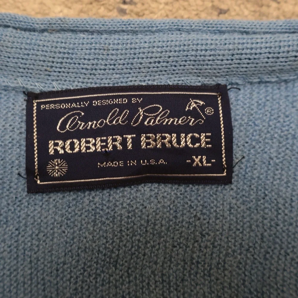 NWT Vintage Robert Bruce Arnold Palmer Grandpa Sweater XL Cardigan Wool / Alpaca